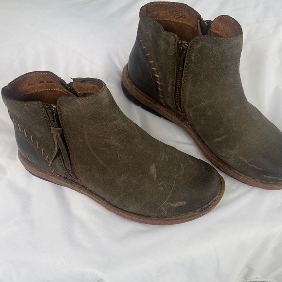 Born Shoes - Born Khaki Ankle Booties